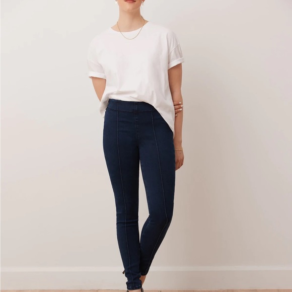 Yoga Jeans Rachel Skinny Pull On Jeans in Nautical Blue - Picture 5 of 6